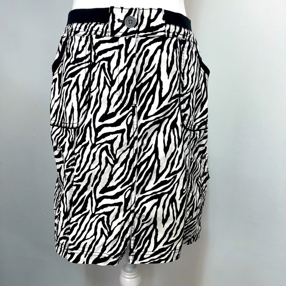 Chico's Dresses & Skirts - Chico’s Zebra Print elastic waist mini skirt Chicos size 0.5 women’s size S/6